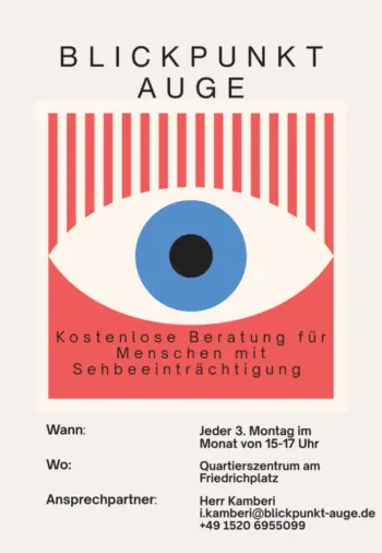 Beratungsangebot für Menschen mit Sehbeeinträchtigung