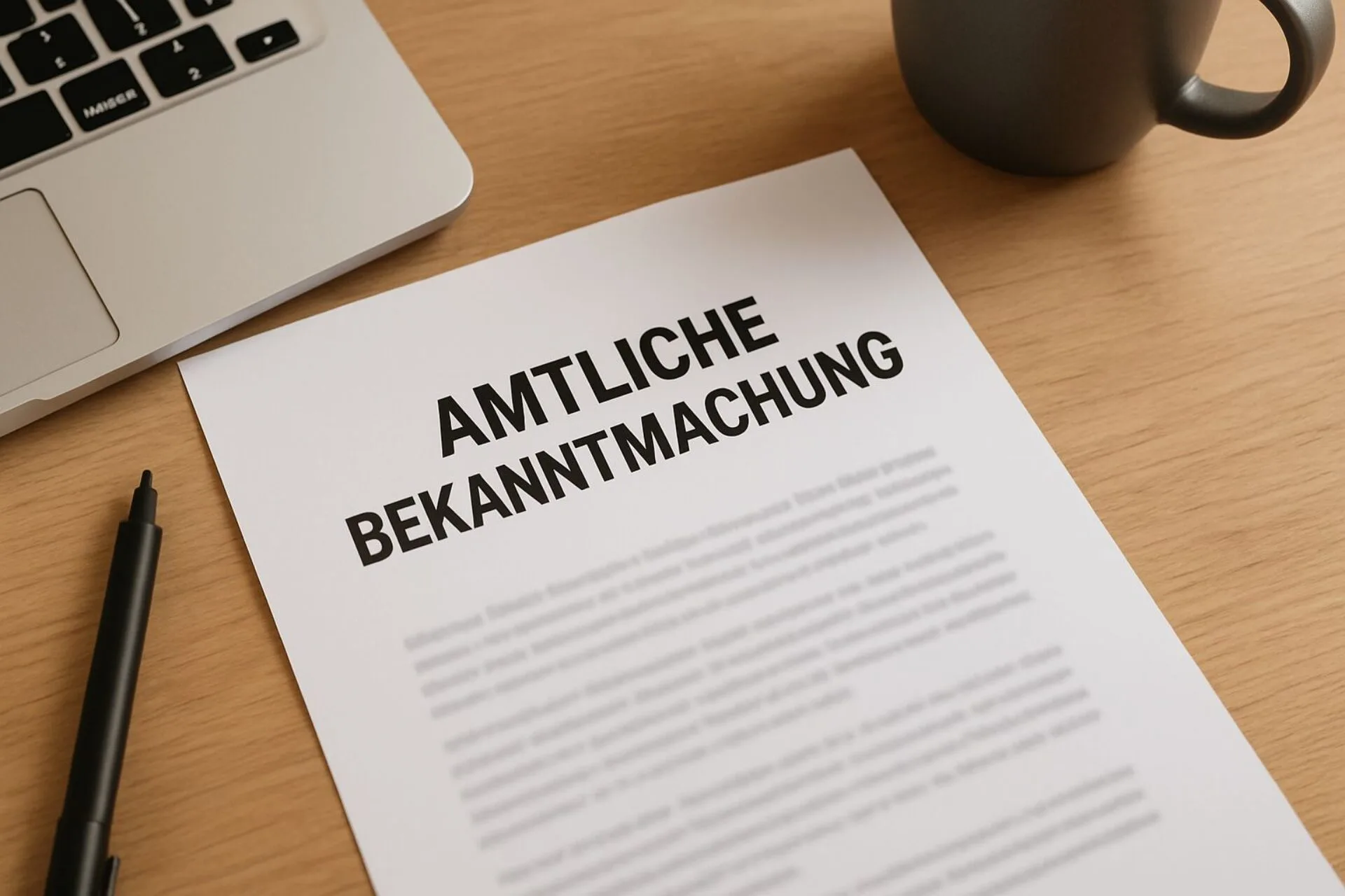 Beispielbild öffentliche Bekanntmachung