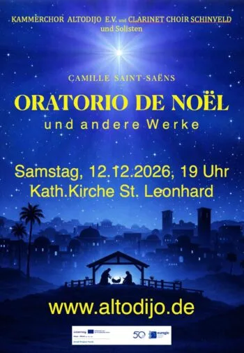Kammerchor Altodijo und Klarinettenorchester Schinveld – Oratorio de Noël von Camille Saint-Saëns